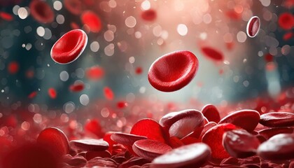 red blood cells flowing through vein