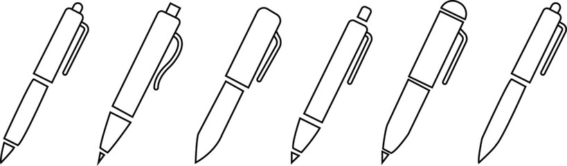 Edit pen Icon set. Design with Editable Stroke. Copywriting Related Vector, pen logo silhouette vector design template premium, sign up icon. Business concept note edit pictogram. Ball pen glyph icon.