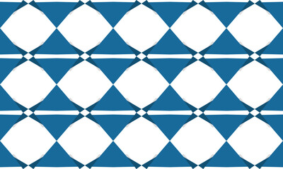 Naklejka premium seamless pattern, seamless geometric horizontal row pattern with square, two tone blue green diamond checkerboard repeat pattern, replete image, design for fabric printing 