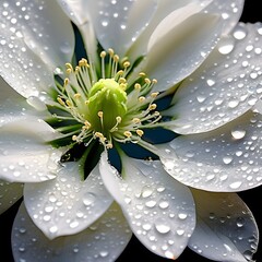 Fototapeta premium Water drops on a flower