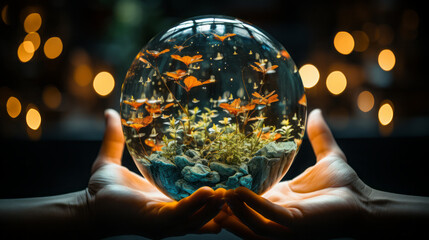 Global Business: Handholding for a Sustainable World - Concept of Care, Ecology, and Environmental Protectio, generative AI