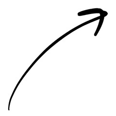 Black Marker Arrow Line Upward Curved Arrow Sketch Arrow Line Element Black Arrow Hand Drawn