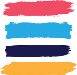 Free vector hand draw colorful watercolor strock set vector