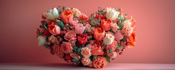 Pink Flower Bouquet A Heartfelt Gift for Valentine's Day Generative AI