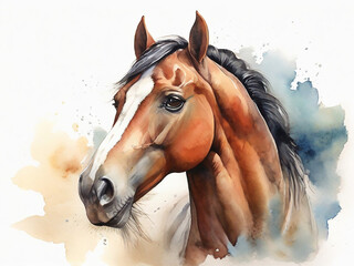 portrait-of-a-horse-in-aquarelle-style-