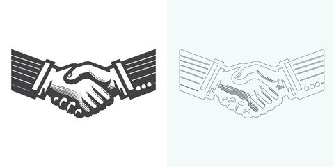 Handshake vector icon. Handshake icon set. business handshake. contact agreement