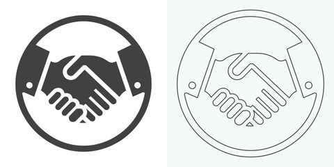 Fototapeta premium Handshake vector icon. Handshake icon set. business handshake. contact agreement