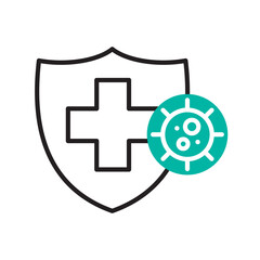 Antivirus Icon. High quality design element. Editable linear style stroke. Vector icon