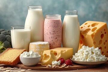 Cheese, Milk, and Yogurt A Delicious and Nutritious Combo for Your Monthly Diet Generative AI