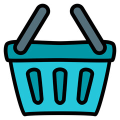 basket filled outline icon