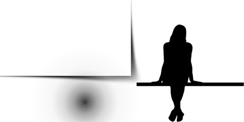 silhouette of a woman on a white background silhouette woman white background