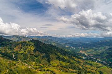 Aerial View of the Colombian Mountains