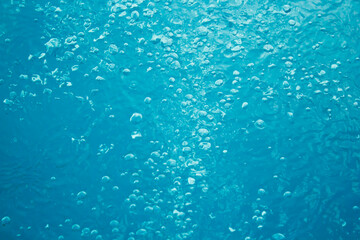 Bubbles, bubbles and more bubbles underwater view of boiling water
