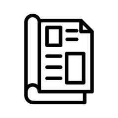 Fototapeta premium magazine line icon illustration vector graphic. Simple element illustration vector graphic, suitable for app, websites, and presentations isolated on white background