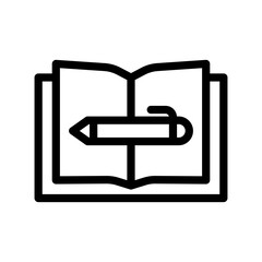 journal line icon illustration vector graphic. Simple element illustration vector graphic, suitable for app, websites, and presentations isolated on white background