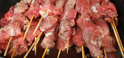 Meat Brochettes for Barbecue Celebration
