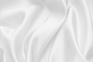 Abstract black and white halftone background with silk effect. Vector liquid monochrome acrylic texture. Flow art. Tie dye simple artistic effect.