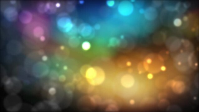Animated colorful bokeh effect background