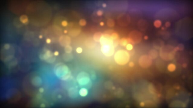 Animated colorful bokeh effect background