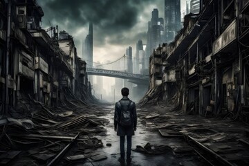 person walking on the street