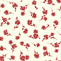 Beautiful and cute rose seamless pattern,