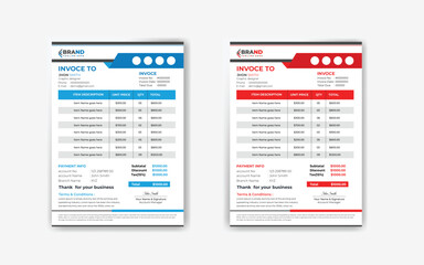 Business invoice design template