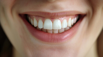 Fototapeta premium Close Up of Womans Smile With White Teeth