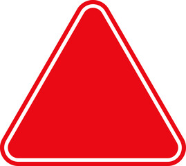 Warning sign danger with blank space vector. Attention banner or signboard .