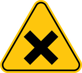 Sign Poison. Danger sign with skull. Toxic, electricity, Radioactive, CO2, EX, Magnet, radiation or chemical Warning icon. Danger Yellow triangle sign with skull and crossbones icon. Symbol of death.