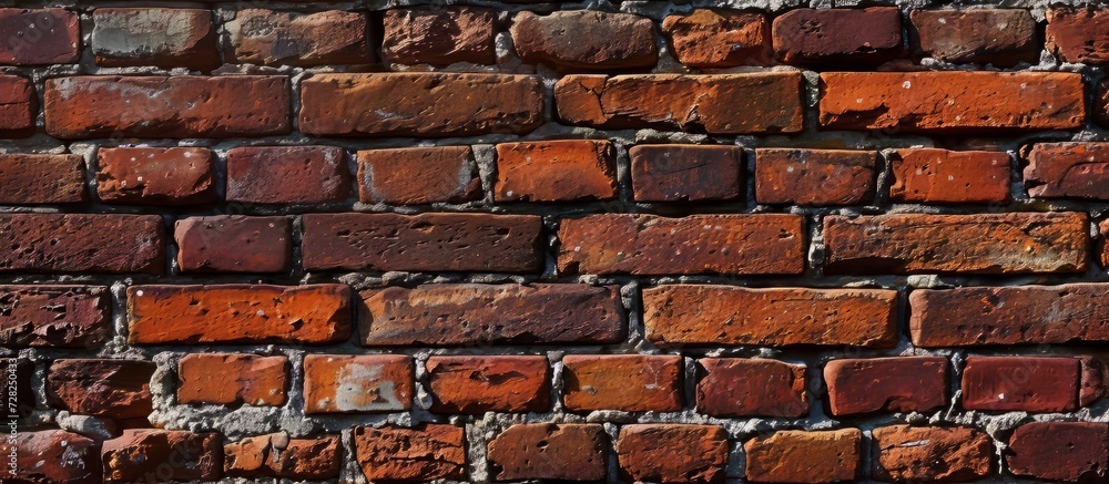 Poster bricks wall pattern as background: a mesmerizing bricks wall pattern serving as a remarkable backgro