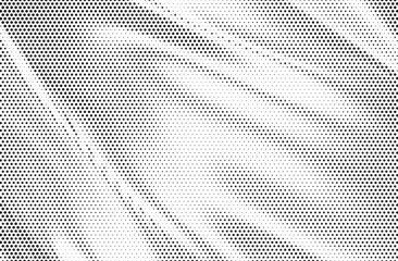 Halftone vector background. Monochrome halftone pattern. Abstract geometric dots background. Pop Art comic gradient black white texture. Design for presentation banner, poster, flyer, business card.	