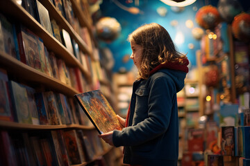 Fototapeta premium World Book Day. Stack of books. Cafe bookstore