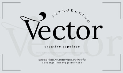 Vector classic lettering serif fonts decorative vintage retro concept. vector illustration