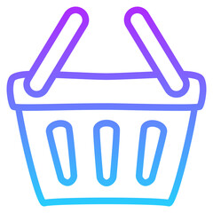 basket gradient line icon