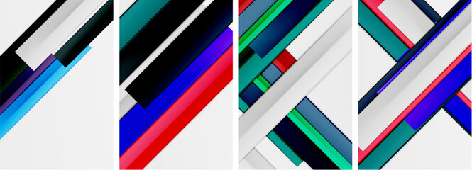 Minimal lines and color stripes poster abstract backgrounds. Vector illustration For Wallpaper, Banner, Background, Card, Book Illustration, landing page