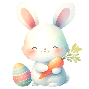 Cute rabbit on Easter Day