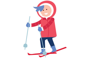 winter kids icons,Winter holiday,Happy characters,Children are engaged in winter activities on the street on a white background., playing snow,Vector illustration,boys and girls