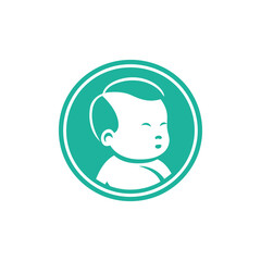 Baby logo design vector template