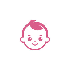Baby logo design vector template