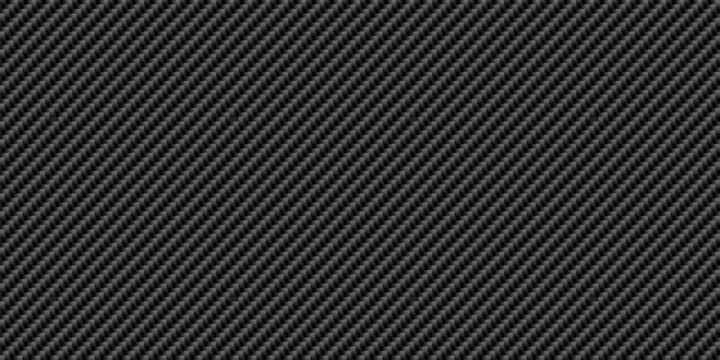 Black diagonal carbon fiber seamless texture pattern vector illustration. Textile fabric, car tuning or cloth macro seamless kevlar crisscross texture background.