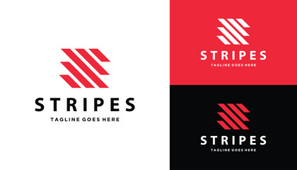 Obraz na płótnie Canvas Initial Letter S Monogram with Luxury Elegant Stripes Logo Design