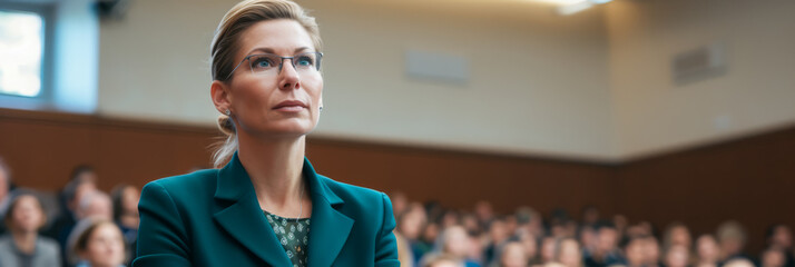 Businesswoman during a trining course