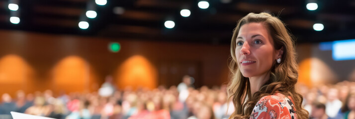 Businesswoman during a trining course