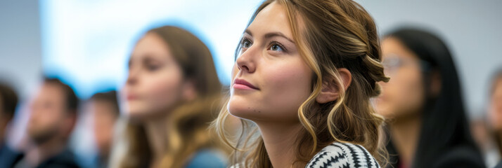 Businesswoman during a trining course