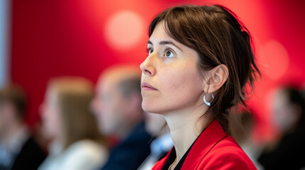 Businesswoman during a trining course