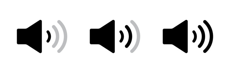 vector volume level icons 