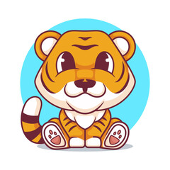 Cute Tiger Illustration Design