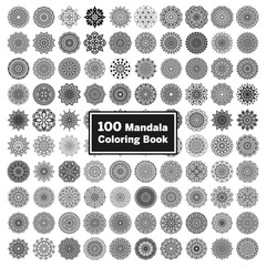 Bundle of 100 Bast Mandala Design For Coloring Book