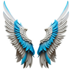 Fototapeta premium Free Photo Beautiful angel wings and light blue color Ai Generated