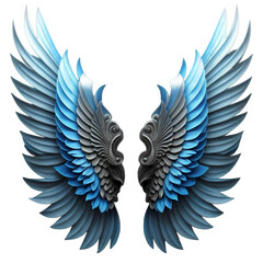 Fototapeta premium Free Photo Beautiful angel wings and light blue color Ai Generated